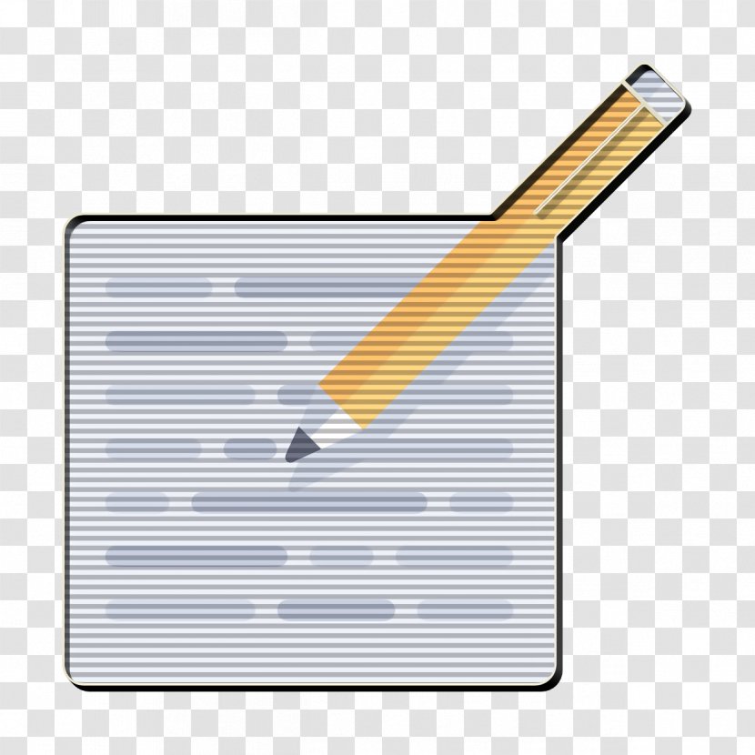 Paper Icon School Material Management - Pencil Yellow Transparent PNG