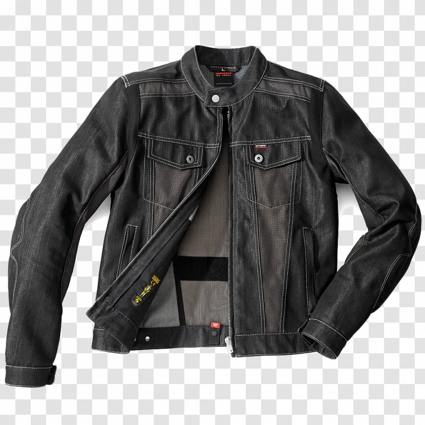 Leather Jacket T-shirt Jeans Clothing - Black Transparent PNG