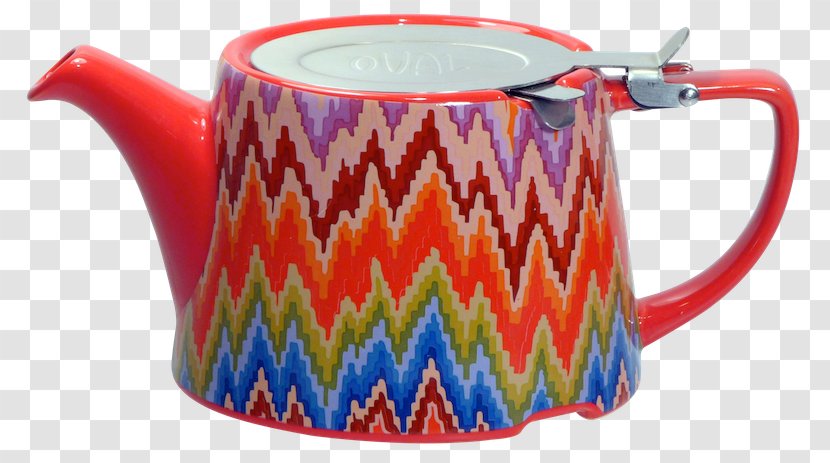 Ceramic Mug Pottery Teapot Patchwork - Kaffe Fassett Transparent PNG