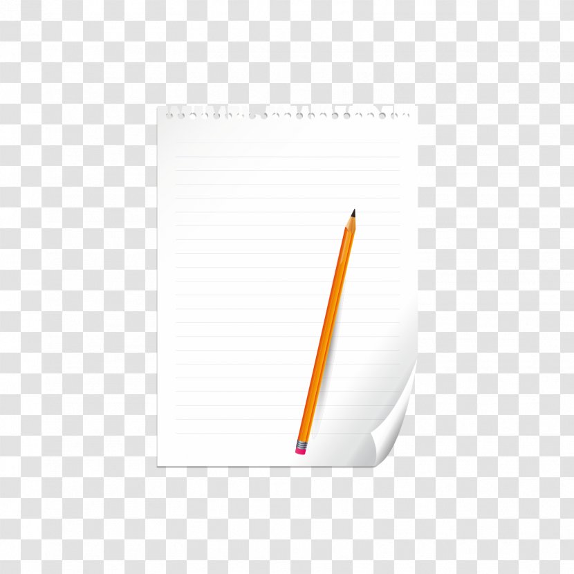 Pencil Angle - White - Yellow Pen And Paper Transparent PNG