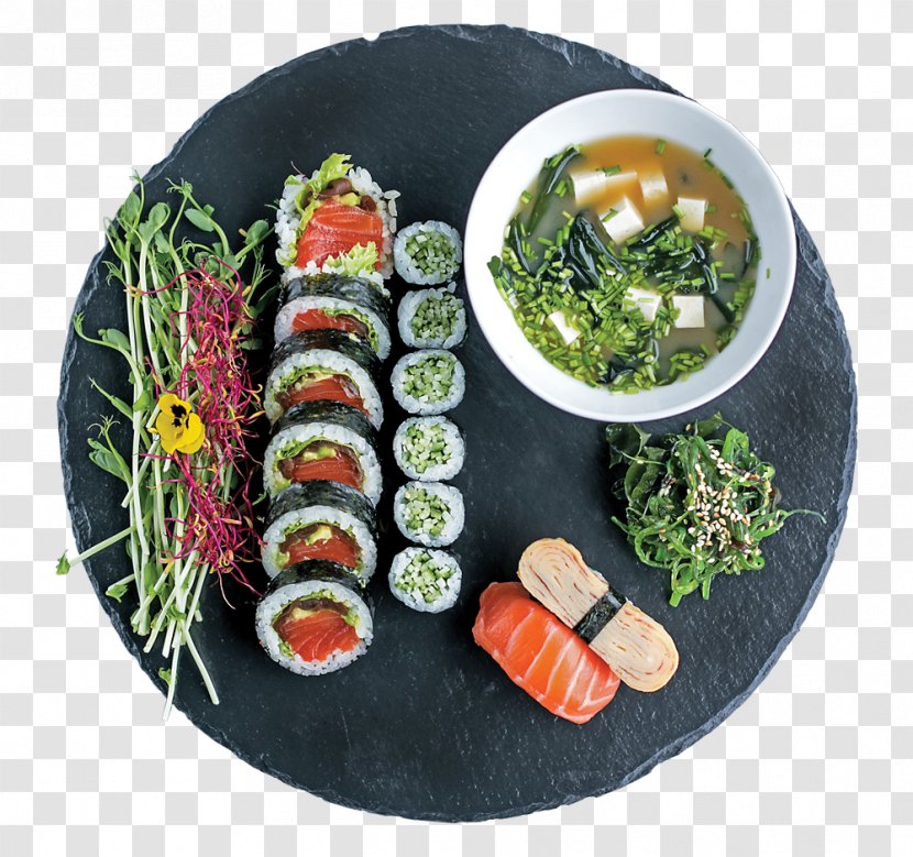 California Roll Gimbap Sushi Vegetarian Cuisine Lunch - Plate - Box Transparent PNG