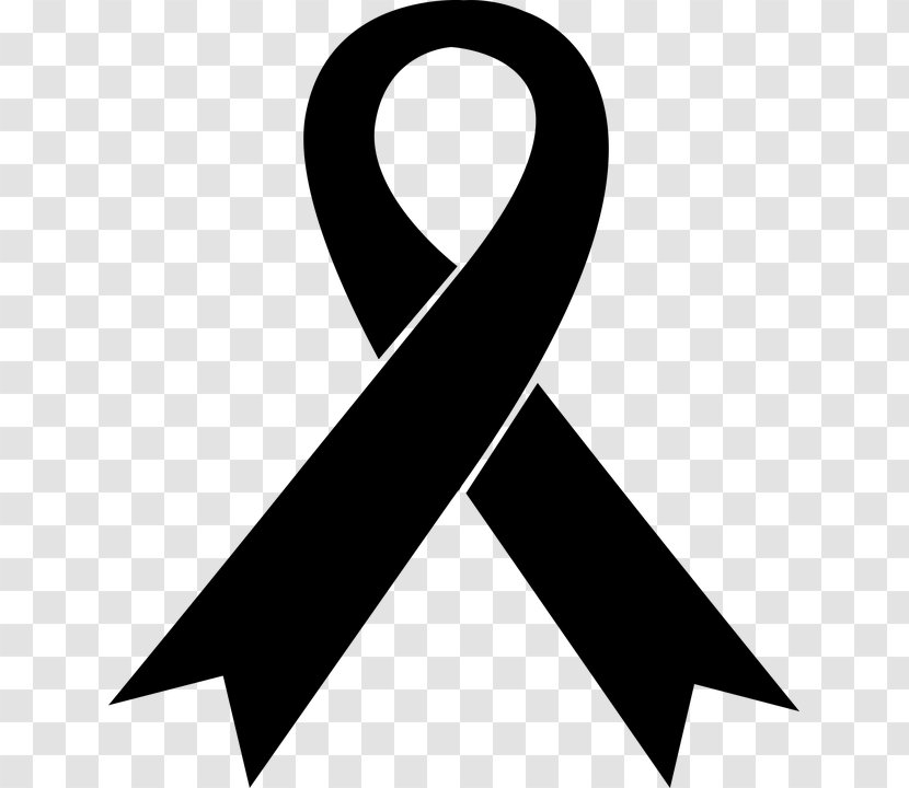 Black Ribbon AIDS Awareness Red - Text Transparent PNG