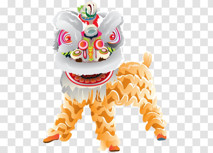 Lion Dance Chinese New Year - Dragon - Vector Cartoon Transparent PNG