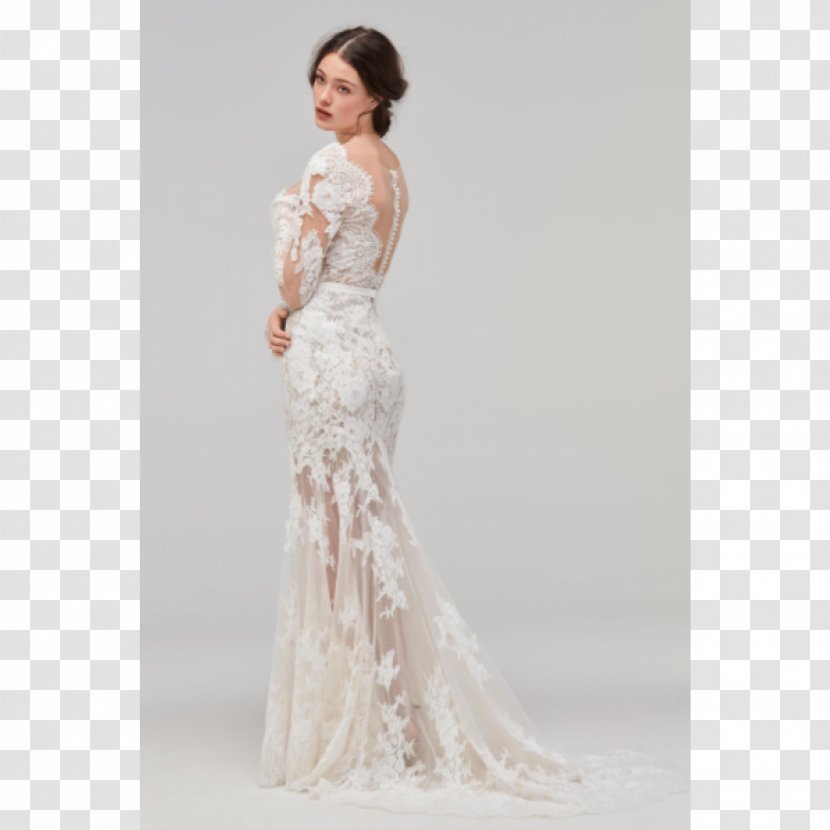 Wedding Dress Neckline Bride Gown - Lace Transparent PNG