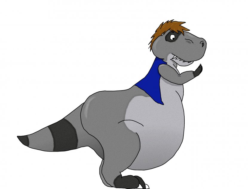 Tyrannosaurus Dinosaur Raccoon Hadrosaurid Drawing - Art Transparent PNG