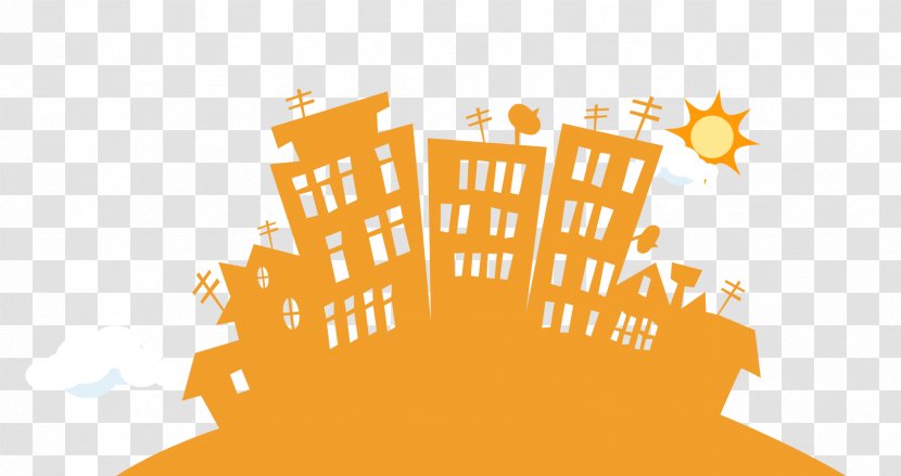 Orange House Silhouette - Red Transparent PNG