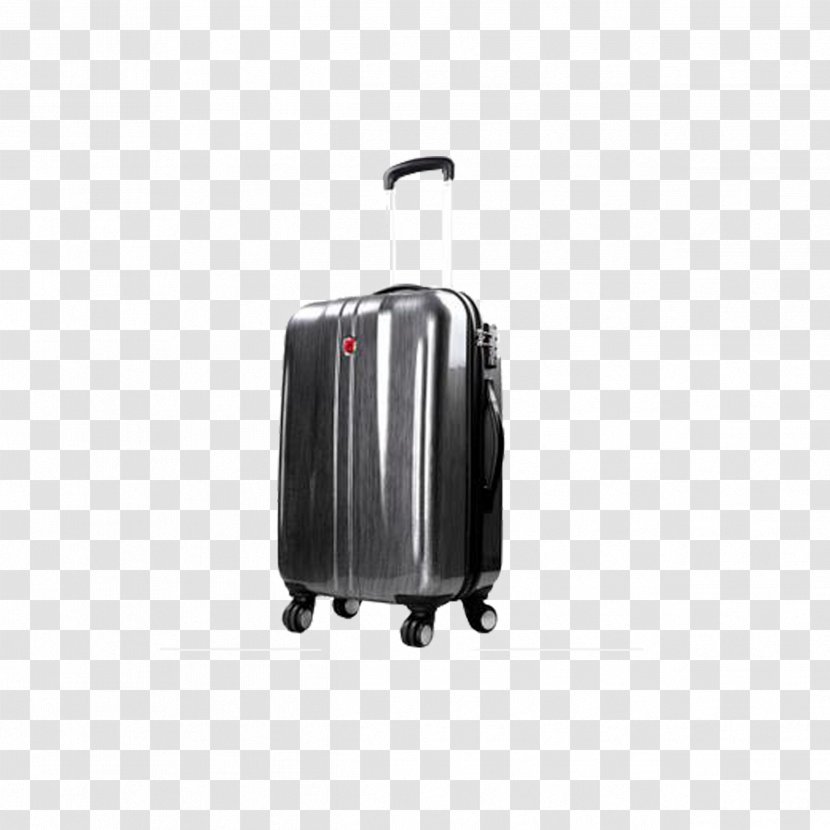 Hand Luggage Baggage Suitcase Wenger Trolley - Black - Wire Drawing Silver Rod Box Transparent PNG