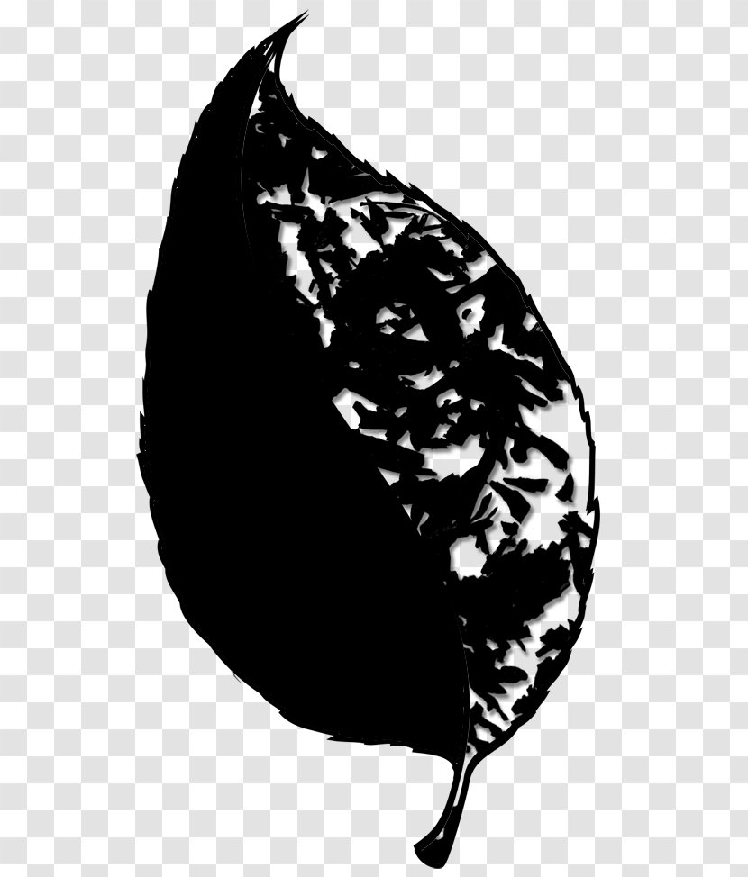 Leaf Font Tree - Blackandwhite - Vegetarian Food Transparent PNG