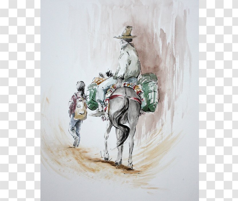 Watercolor Painting Horse Costume Design Transparent PNG