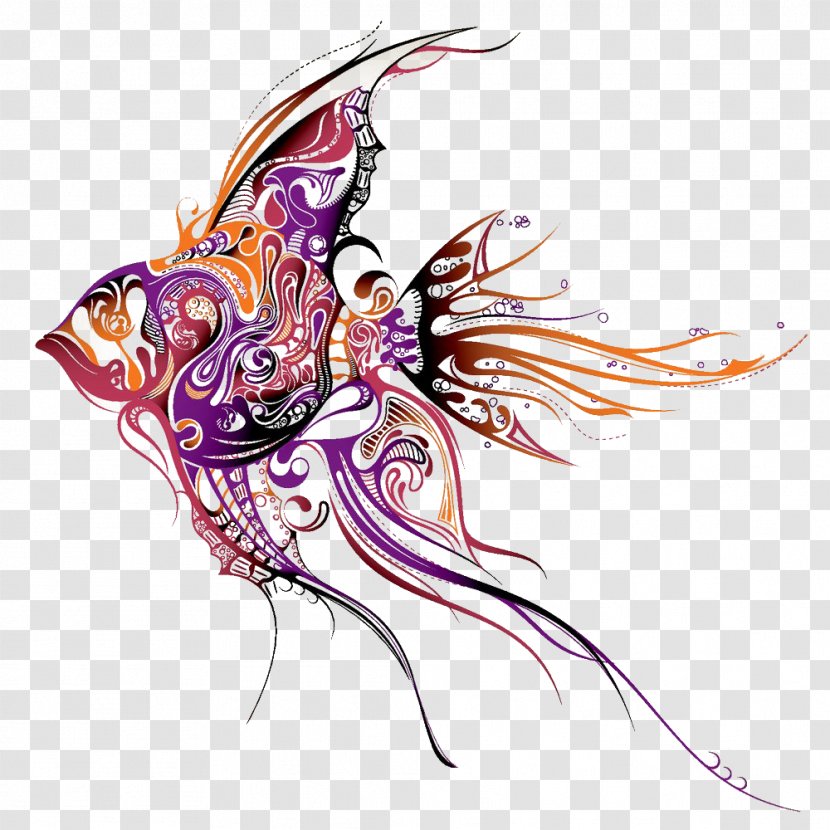 Angelfish Tattoo Artist Drawing - Child - Fish Pattern Transparent PNG