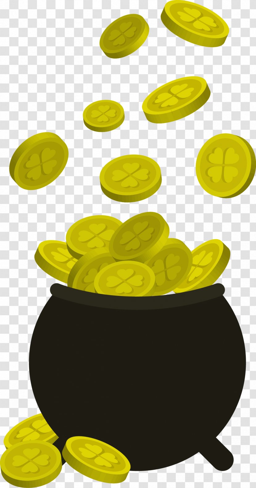 Gold Coin - Vector Flat Bottle Picture Transparent PNG