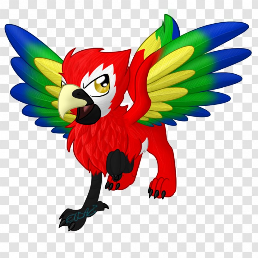 Macaw Parrot Beak Clip Art - Feather - Scarlet Transparent PNG