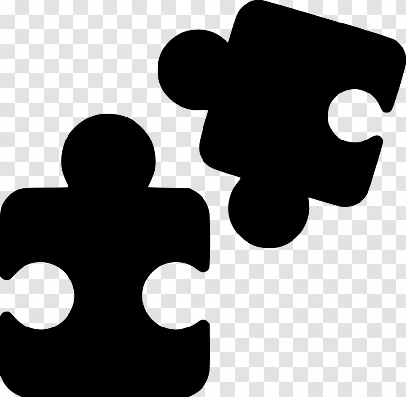 Jigsaw Puzzles Clip Art - Black And White - Game Pieces Transparent PNG