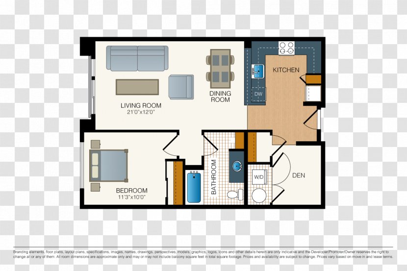 Floor Plan Patent 523 Studio Apartment Facade - Tarpaulin Background Transparent PNG
