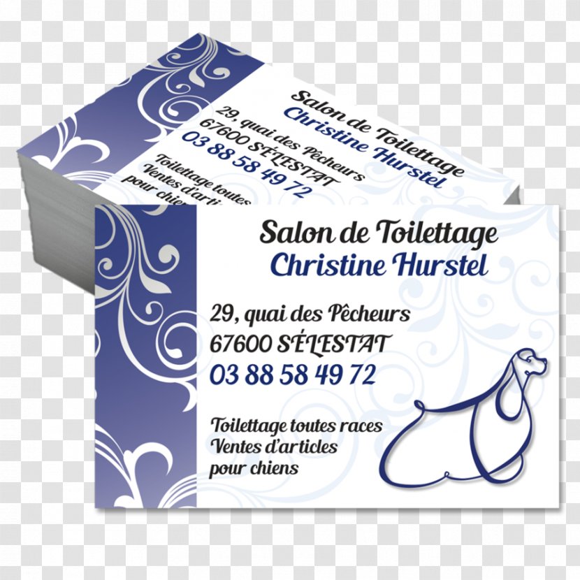 Business Cards Toiletteur Dog Personal Grooming Deborah REISS - InfographisteCarte Visite Transparent PNG