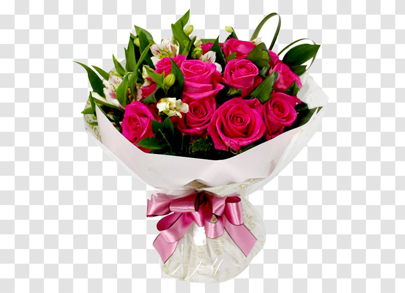 Flower Bouquet Rose Pink Floristry - Cut Flowers Transparent PNG