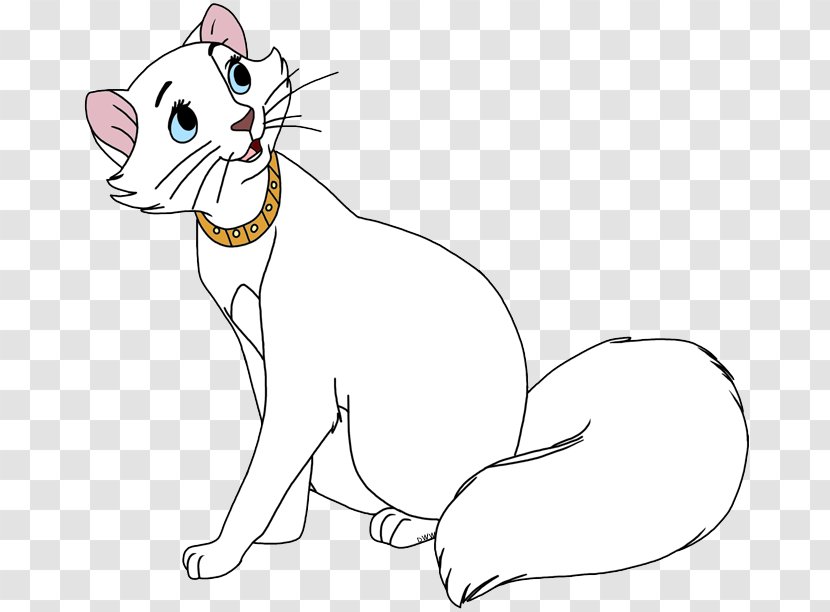 Kitten Whiskers Domestic Short-haired Cat Duchess - Silhouette - Marie Aristocats Transparent PNG