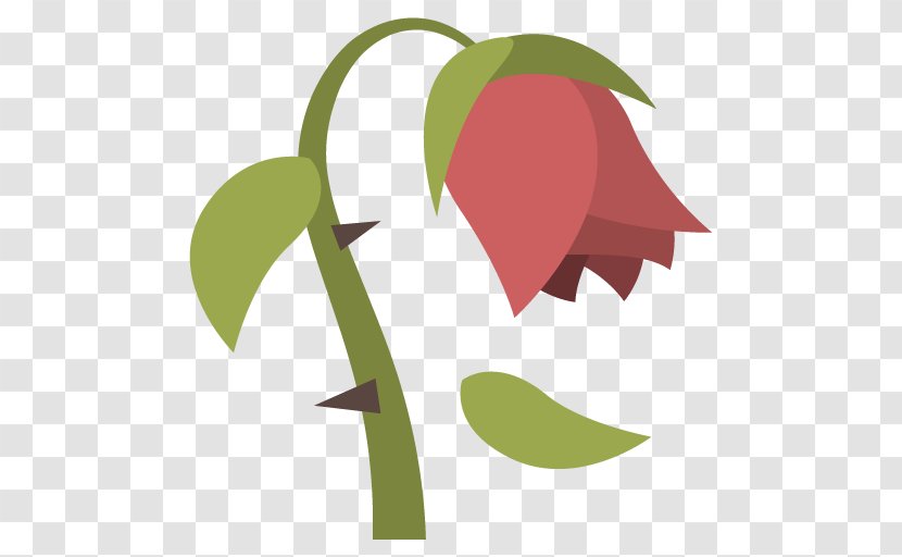 Flower Emoji Symbol Clip Art - Plant Stem Transparent PNG