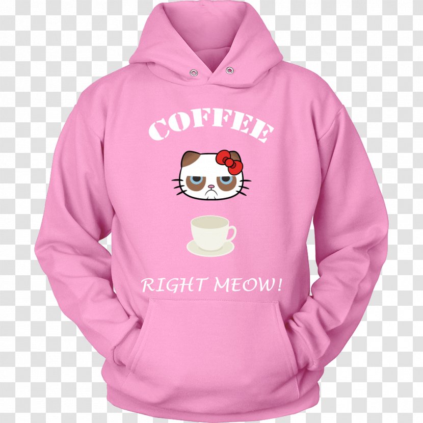 T-shirt Hoodie Crew Neck Sweater - Hood - Right Meow Transparent PNG