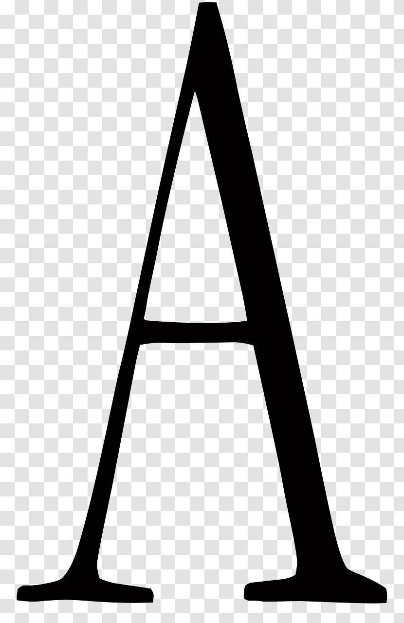 Lettering Alphabet Blackletter - Monochrome - Letter A Transparent PNG