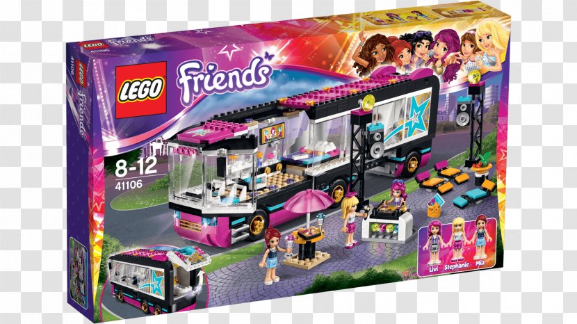 LEGO 41106 Friends Pop Star Tour Bus 41105 Show Stage - Lego 41100 Heartlake Private Jet Transparent PNG