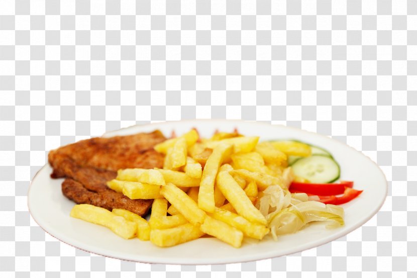 French Fries Junk Food Steak Frites Eating - Dishes Transparent PNG