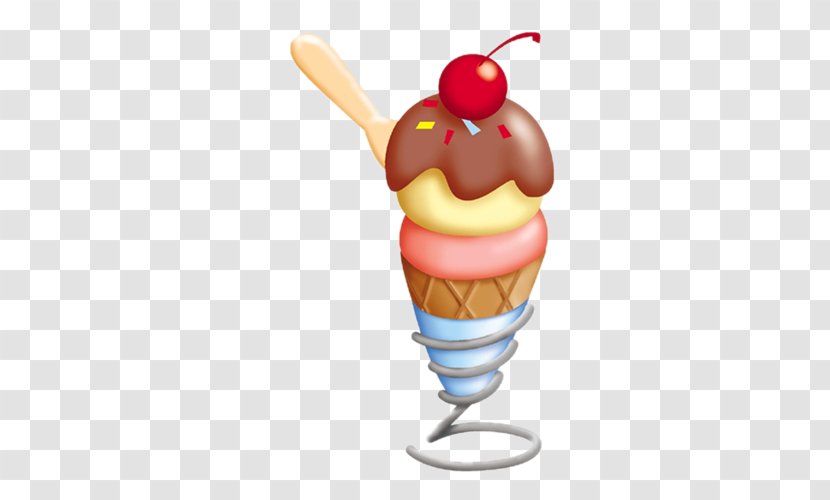 Chocolate Ice Cream Sundae Cone - Dondurma Transparent PNG