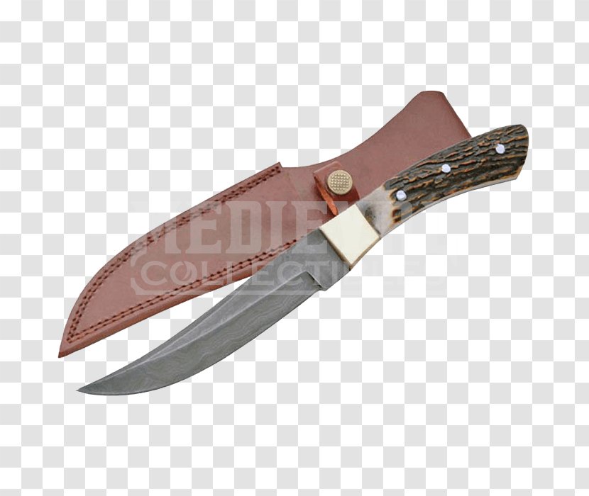 Bowie Knife Hunting & Survival Knives Utility Damascus - Cold Weapon Transparent PNG