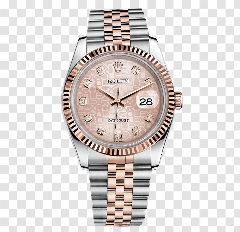 Rolex Datejust Watch Bezel Diamond Source NYC - Counterfeit - Pink Male Transparent PNG
