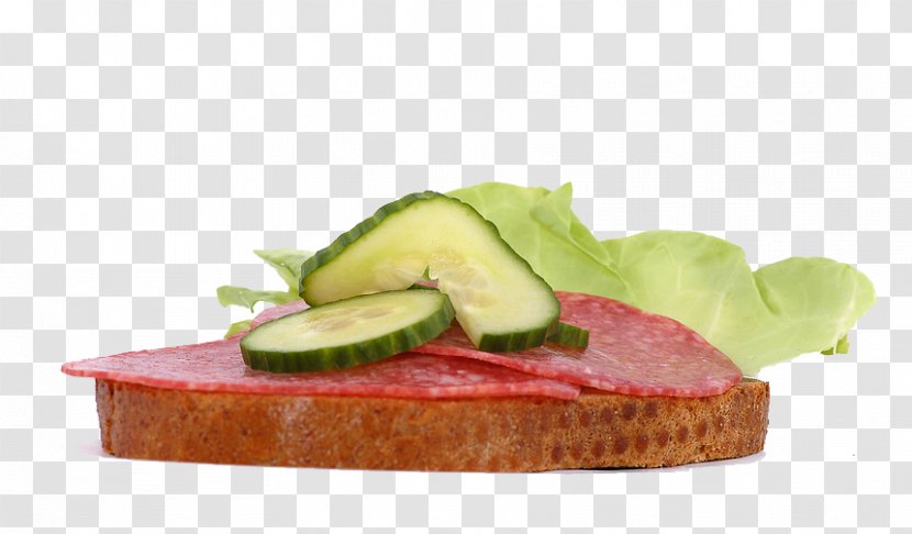Breakfast Sandwich Salami Ham And Cheese Bread - Bacon Plus Cucumber Transparent PNG