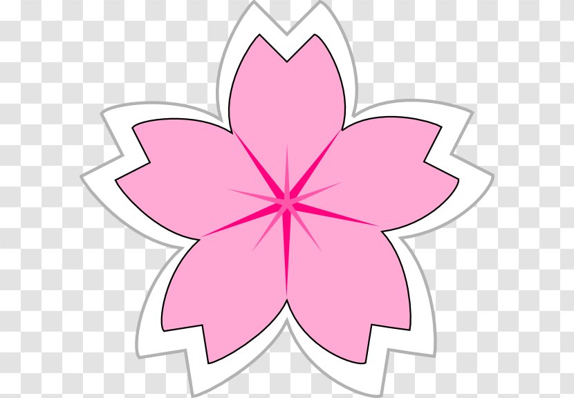 Cherry Blossom Symbol Clip Art - Flowering Plant - H Transparent PNG