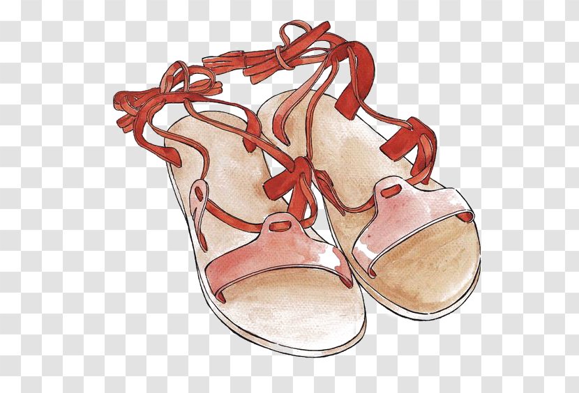 Slipper Shoe Sandal Illustration - Outfit Of The Day - Graffiti Sandals Transparent PNG