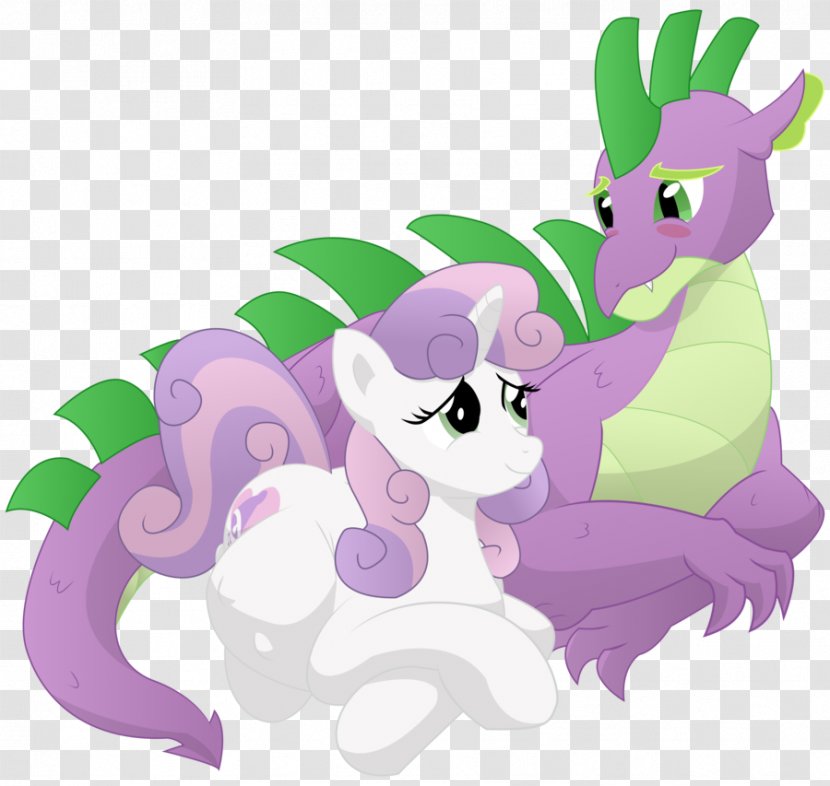 Spike Sweetie Belle Pony Rarity Rainbow Dash - Art - My Little Transparent PNG