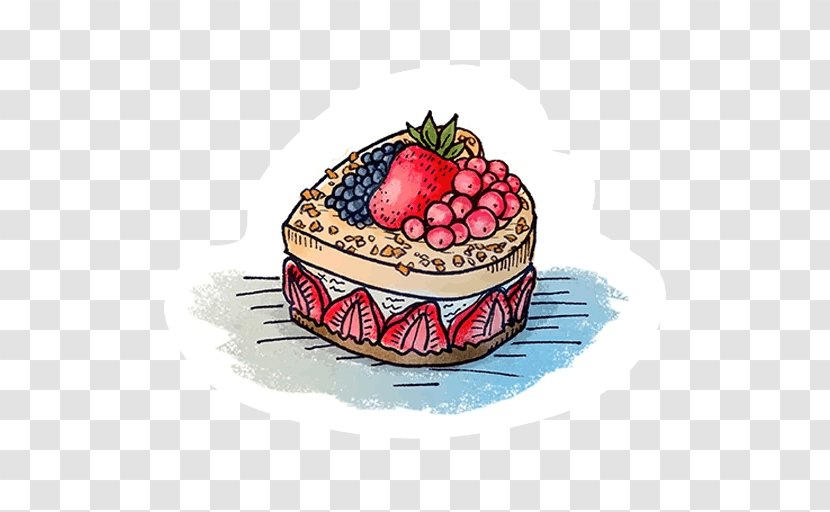 Torte Chocolate Cake Sticker Telegram - Strawberry Transparent PNG