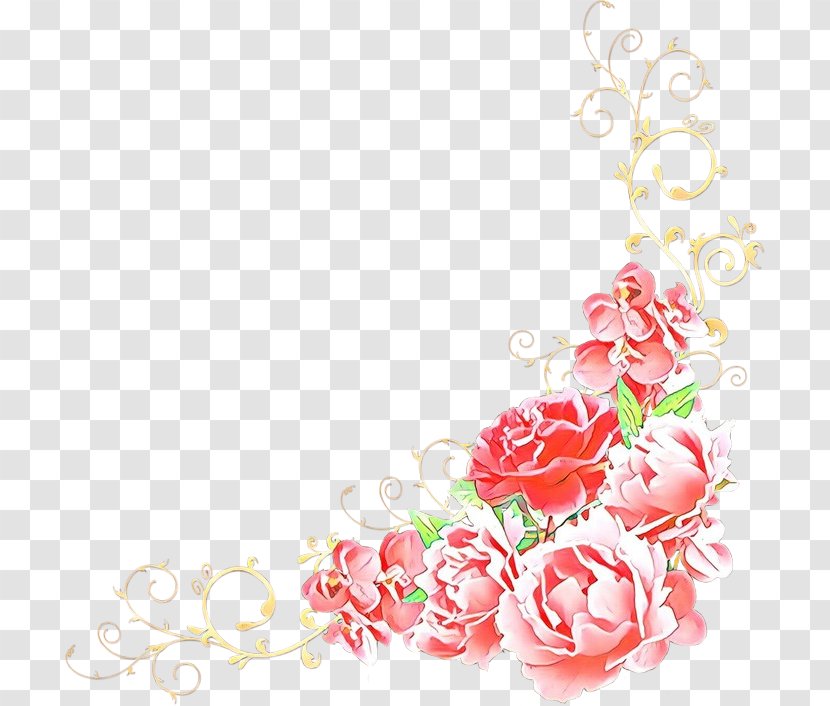 Pink Flowers Background - Gift - Rose Order Heart Transparent PNG