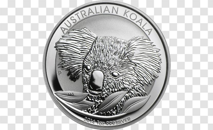 The Perth Mint Koala Silver Coin - Chinese Panda - Australian Fiftycent Transparent PNG