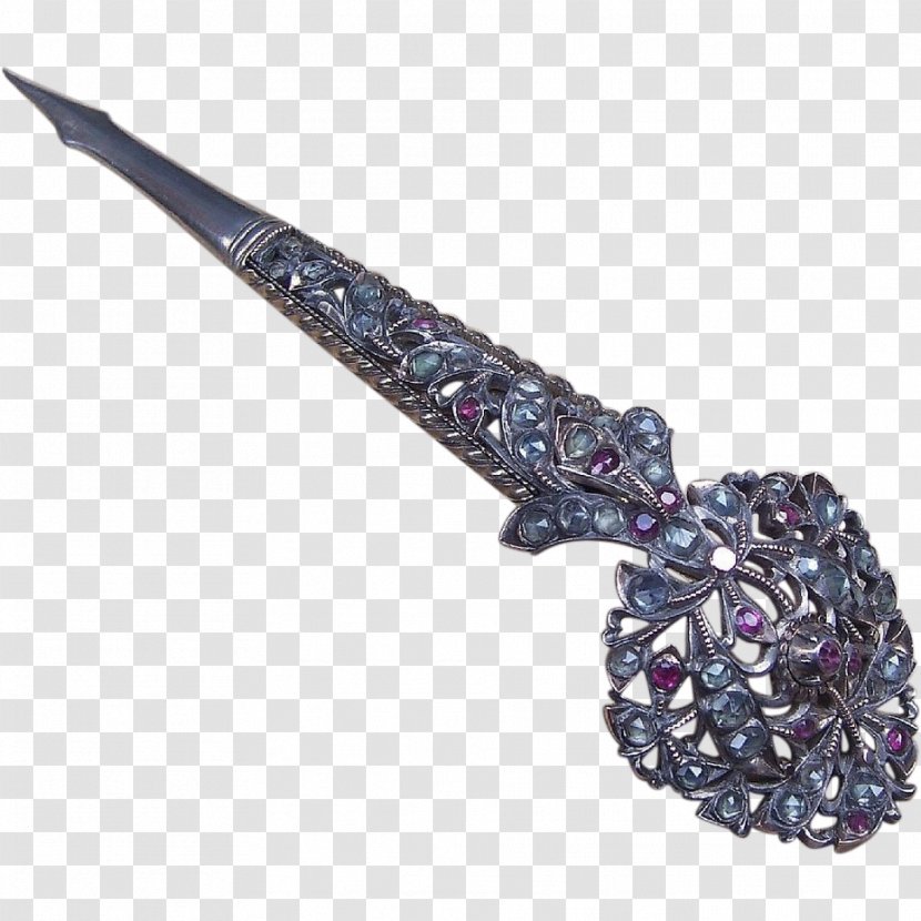 Jewellery Hairpin Dagger Gemstone - Purple Transparent PNG