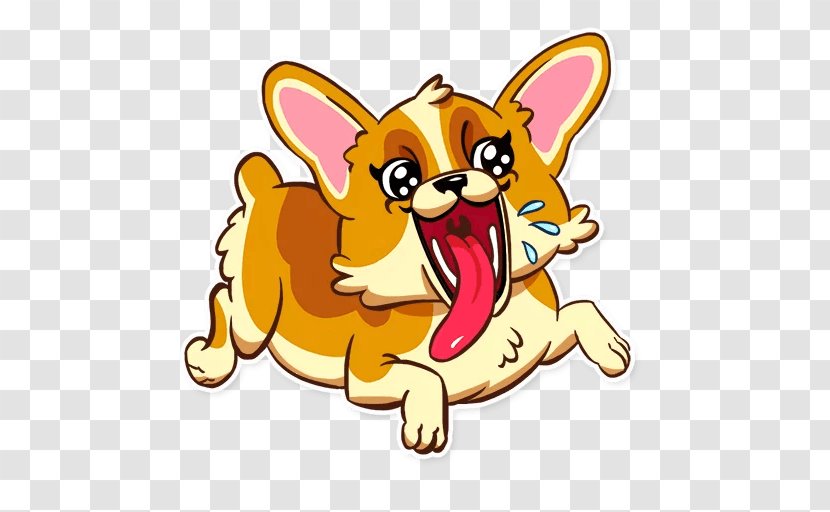 Puppy Telegram Sticker Welsh Corgi Siberian Husky - Animal Transparent PNG