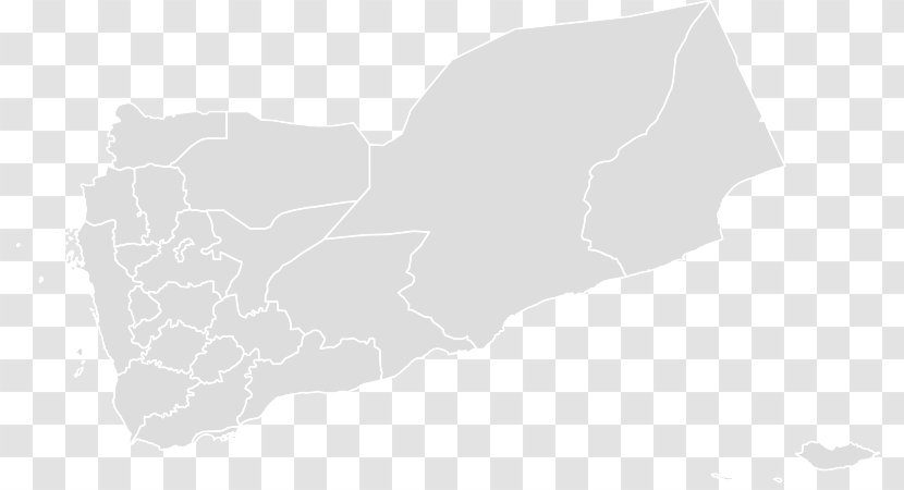 Houthi Insurgency In Yemen Yemeni Civil War Map Donation - Monochrome Transparent PNG