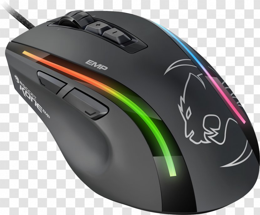 Computer Mouse Roccat Kone EMP Max Performance RGB Gaming 12000dpi Keyboard ROCCAT Pure - Peripheral Transparent PNG