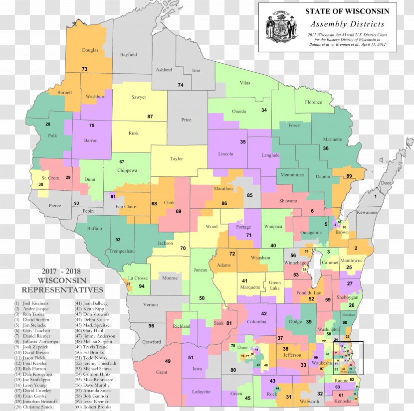 Wisconsin State Assembly Gill V. Whitford Legislature Supreme Court Of The United States - Map - Gerrymandering Transparent PNG