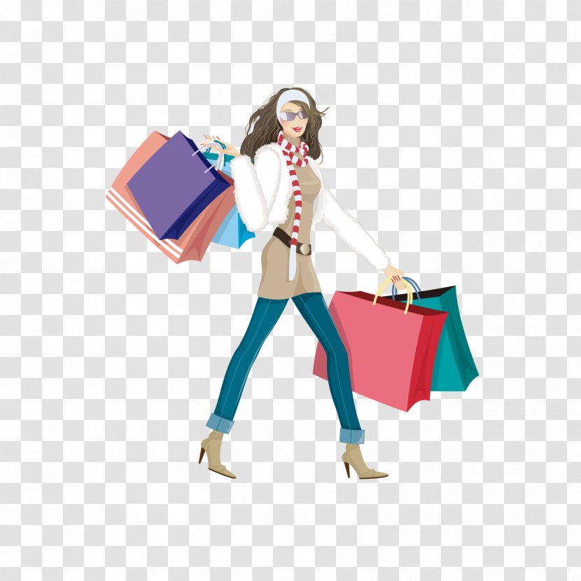 Shopping Woman Graphic Design - Silhouette - Women's Fashion Transparent PNG