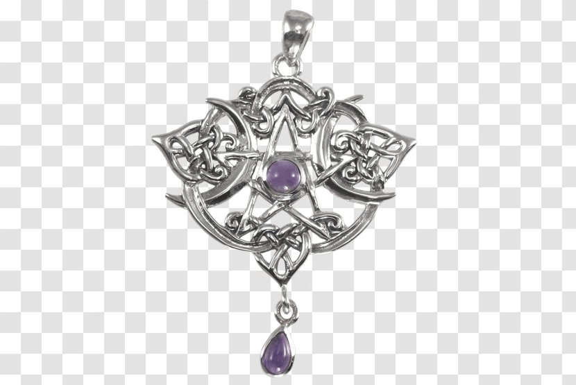 Amethyst Earring Charms & Pendants Pentacle Wicca - Amulet Transparent PNG