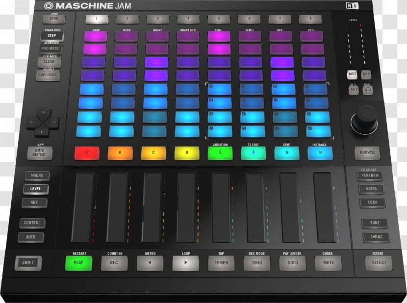 Native Instruments Maschine Jam Musical Ableton Live - Silhouette Transparent PNG