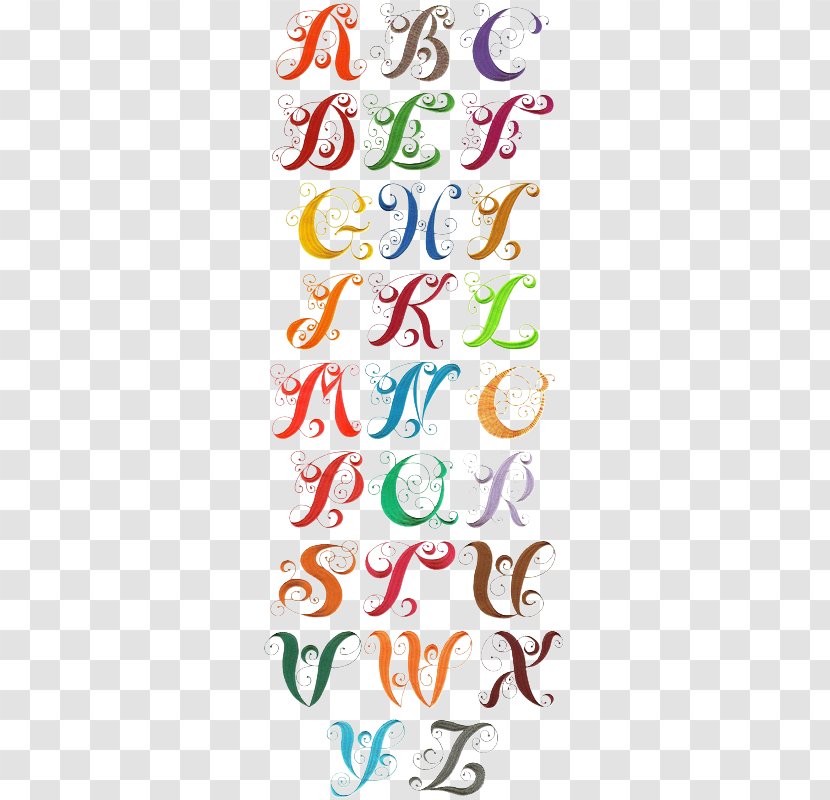 Lettering Alphabet Embroidery Calligraphy - Design Transparent PNG