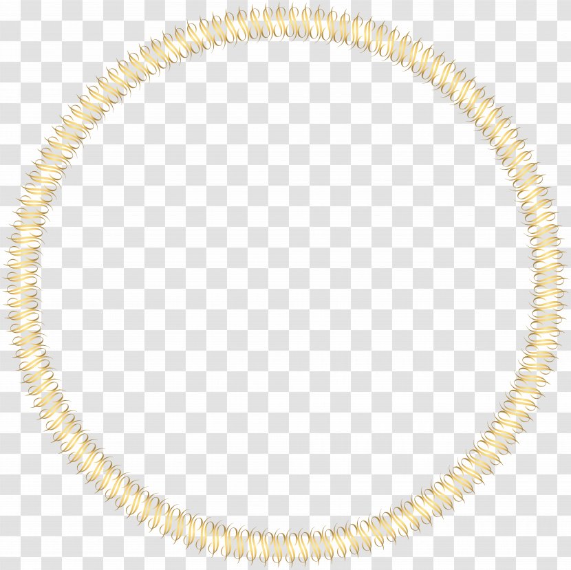 Material Yellow Body Piercing Jewellery Pattern - Golden Round Deco Border Transparent Clip Art Image Transparent PNG