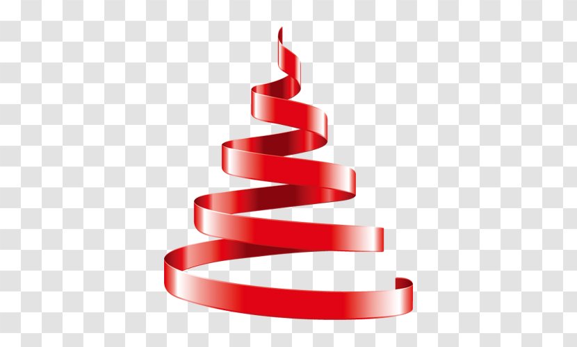 Christmas Tree Ribbon - Card - Creative Transparent PNG