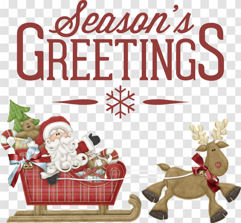 Seasons Greetings Christmas Winter Transparent PNG