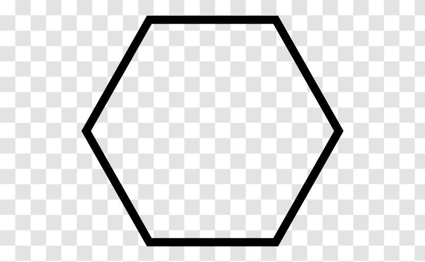 Hexagon Shape Clip Art - Black And White Transparent PNG
