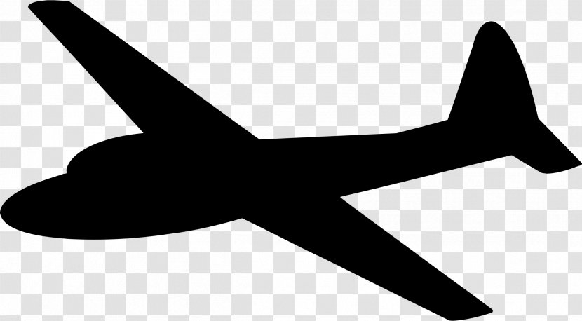 Airplane Silhouette Aircraft Glider Clip Art - Vehicle - Aeroplane Transparent PNG
